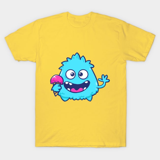 Blue Monster T-Shirt by borneoliveco